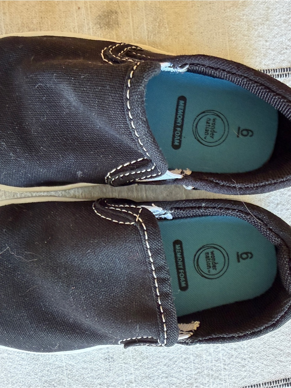 wonder nation Black Kids Slip-On Sneakers Toddler 6